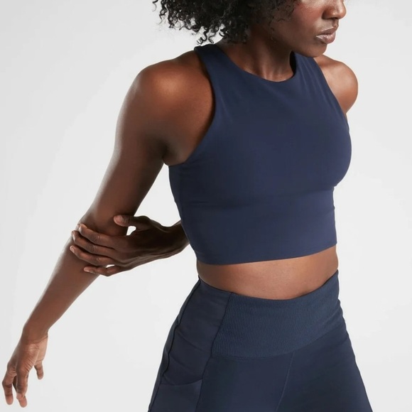 Athleta Conscious Crop in Powervita Navy Blue 446564 Size Large - Picture 10 of 10